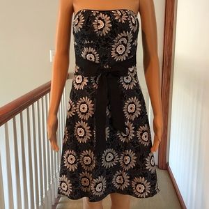 Black dress with sunflowers